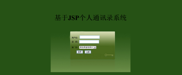 基于JSP的通讯录管理系统
